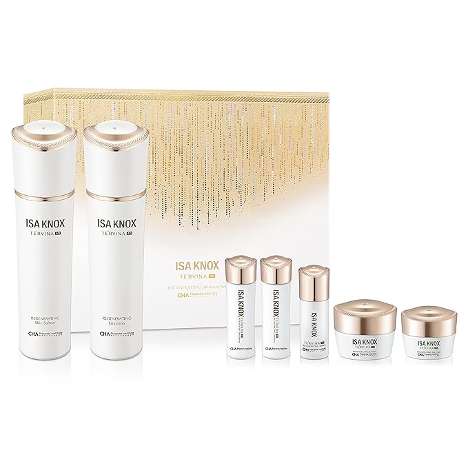 ISA KNOX TE'RVINA AD Regenerating Skincare Set (12.7fl oz) - Hydrating, Nourishing & Firming Toner & Moisturizer Set for Youthful and Radiant Skin, Placenta, Rose Absolute-FemmiqueWomen