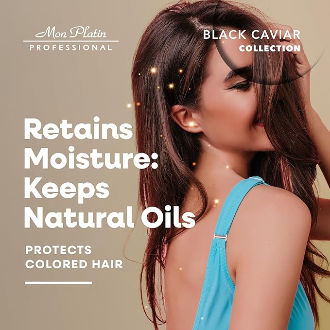 Mon Platin Natural Silk Therapy Salt-Free Shampoo for Straightened Hair - Protects Keratin & Brazilian Treatments, Sulphate-Free Formula, Keeps Hair Vibrant, 400ml-FemmiqueWomen