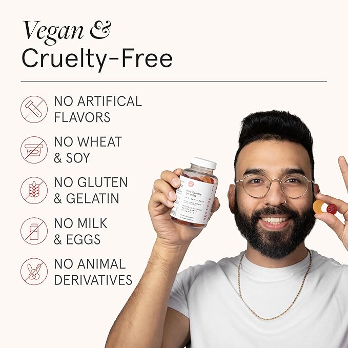 iRestore Hair Gummy Vitamins, Vegan Biotin Gummies for Hair Skin and Nails Gummies, Hair Gummies, Biotin Gummies for Hair Growth Biotin Vitamins Hair Vitamins Gummies for Women & Men, Biotin 10000mcg-FemmiqueWomen