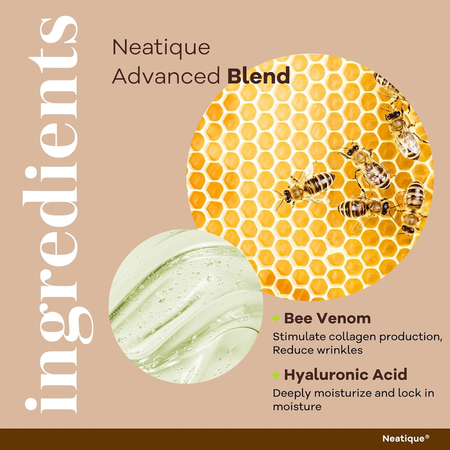 Bee Venom & Hyaluronic Acid Anti-Aging Face Cream – 2025 New Renewal Formula, Skin Moisturizer, All Skin Types, 2.12 Oz (60g)-FemmiqueWomen