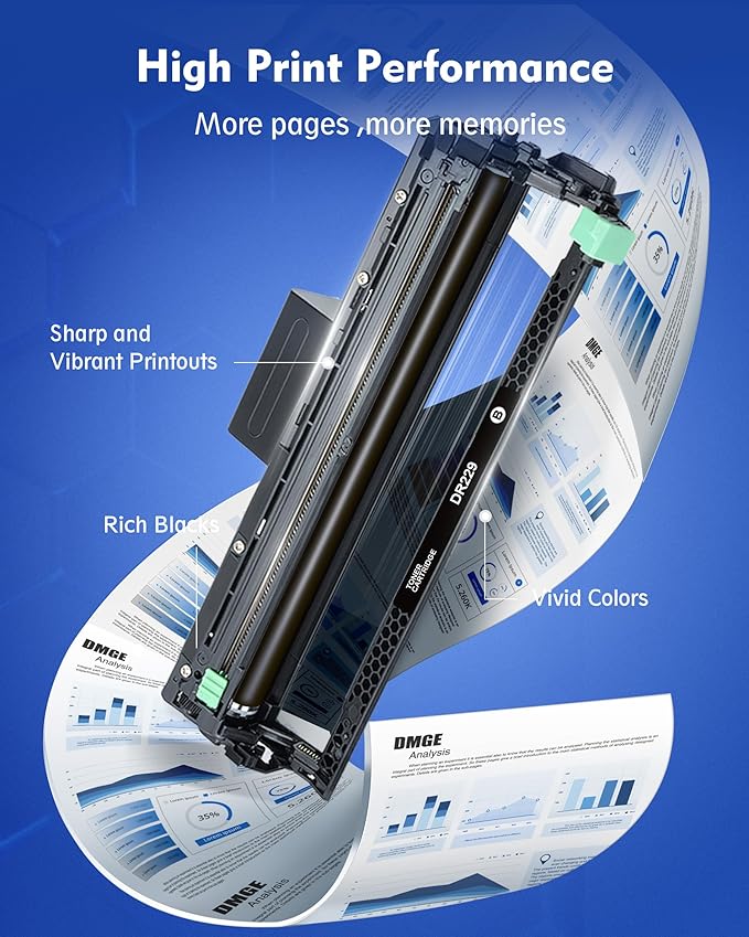 DR229CL Drum Unit Compatible Replacement for Brother DR229 TN229 TN229XL Work with HL-L3280CDW MFC-L3720CDW HL-L3300CDW HL-L3220CW Printers (4-Pack)