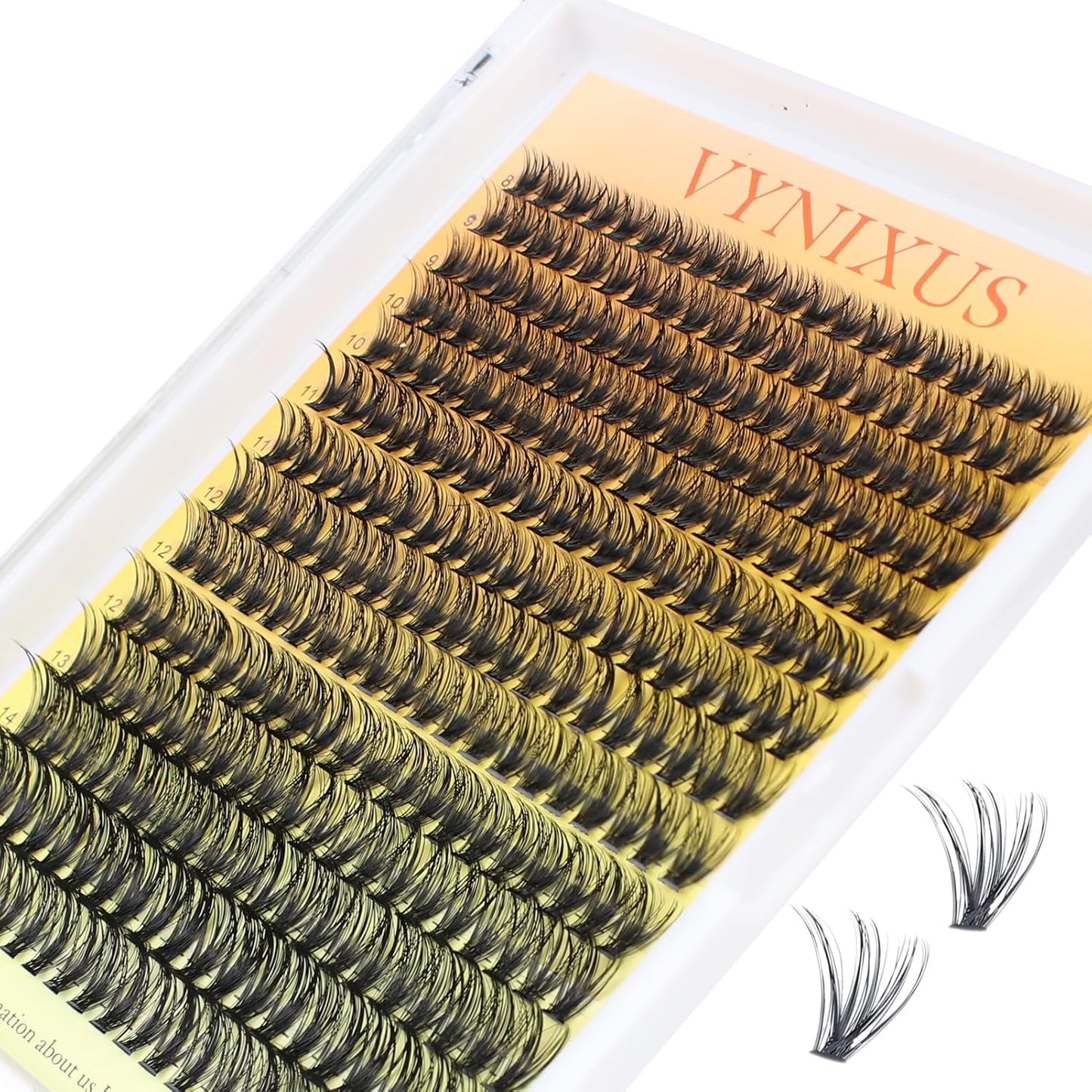 Eyelash Clusters Fluffy Lash Clusters Wispy Individual Lashes Cluster Eyelash Extensions D Curl DIY at Home Natural Cluster Lashes (40D-0.07D-Mix8-16)-FemmiqueWomen