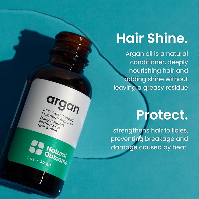 Argan Oil 100% Pure Moroccan Cold-Pressed Face, Body and Hair Lightweight Oil for Moisturizing, Hydrating & Skin Nourishment, 1 oz-FemmiqueWomen