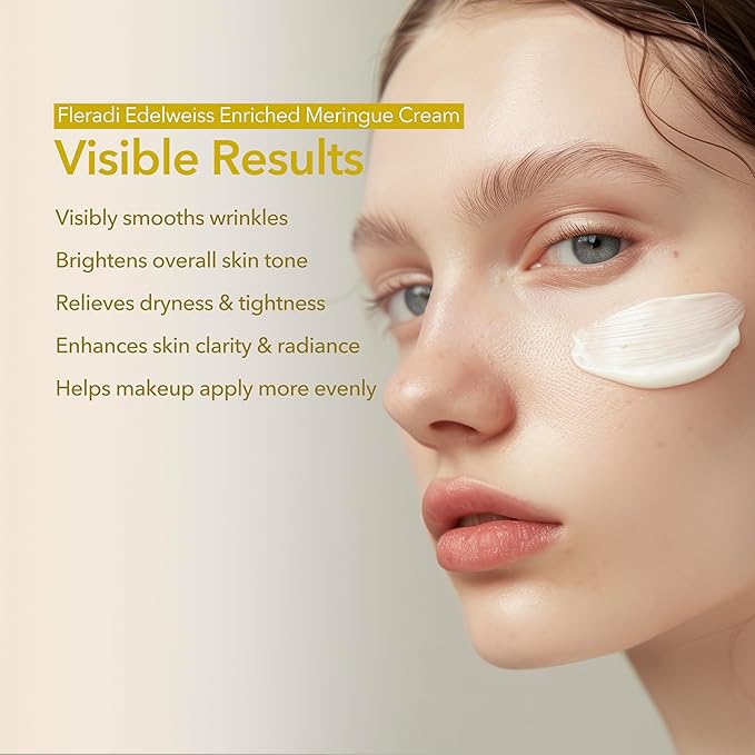 Edelweiss Face Cream for Women and Men – Korean Night Moisturizer with 30% Edelweiss Extract (Natural Power), Deep Hydration for Dry Skin (Advanced Barrier Care)-FemmiqueWomen