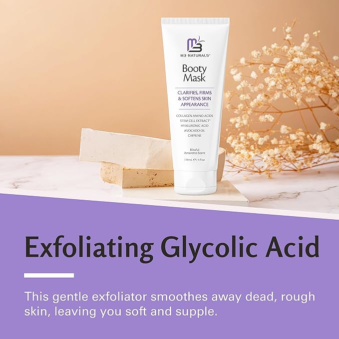 Moisturizing Butt Mask for Women - Butt Firming Mask and Caffeine Cellulite Cream for Thighs and Buttocks with Collagen - Clarifying Butt Firming Cream for Cellulite KP and Dry Skin by M3 Naturals-FemmiqueWomen