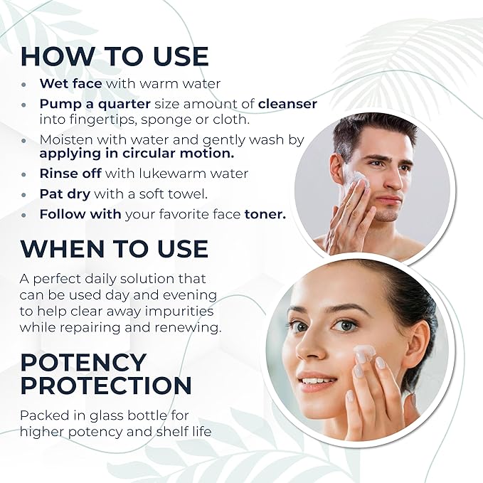 Hydrating Face Cleanser - Coconut Milk & Honey 4oz | Nourishing Daily Cleanser for All Skin Types — Gentle Non-Drying Formula, Fragrance-Free with Jojoba Oil & Aloe, Ideal for Sensitive Skin-FemmiqueWomen