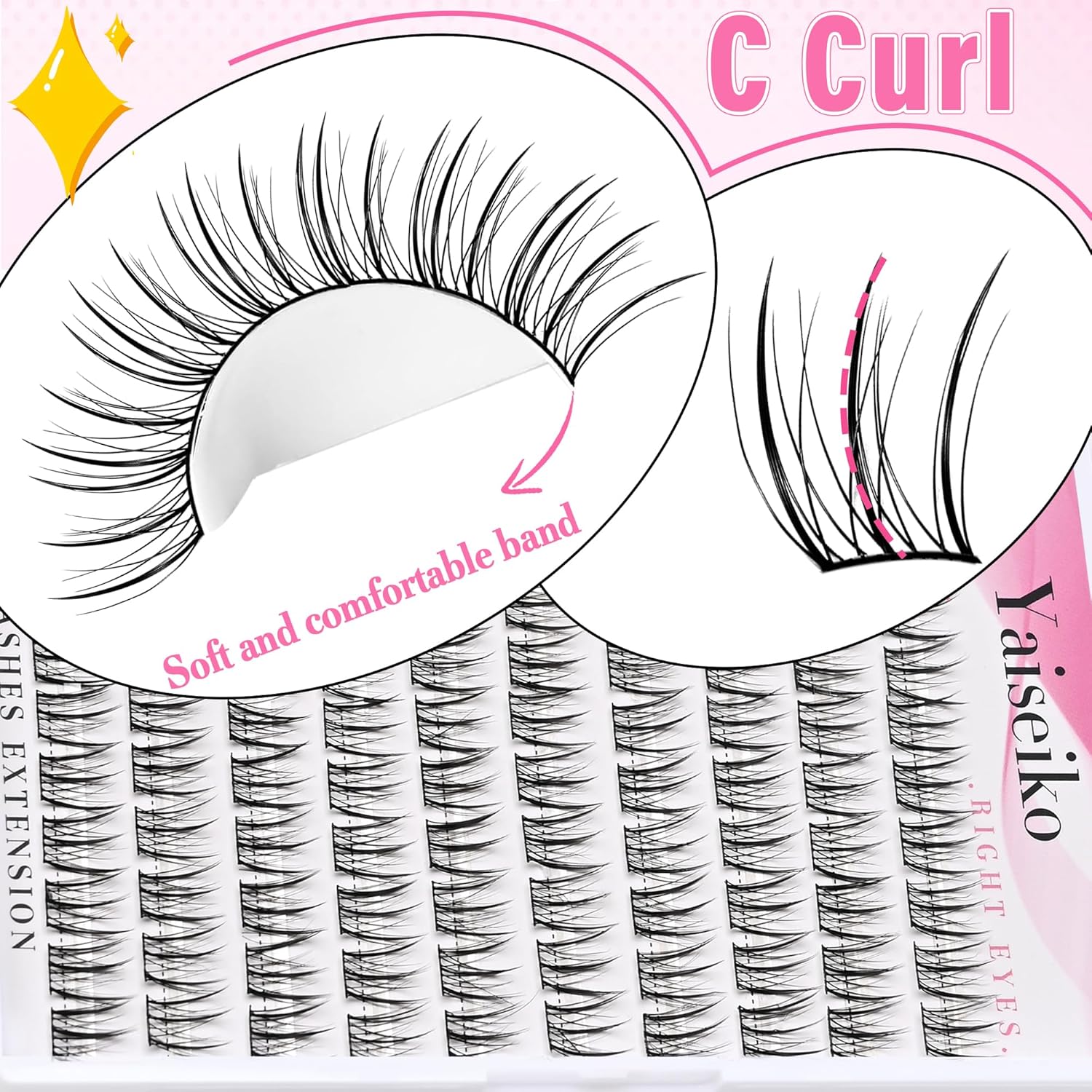 Natural Lash Clusters Wispy DIY Cluster Eyelash Extensions C Curl Individual Lashes 10-12mm Short Eyelash Clusters Manga Cluster Lashes 120pcs Lashes Clusters-FemmiqueWomen