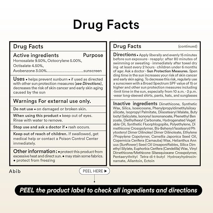 Abib Airy & Quick Sunstick DUO Broad Spectrum SPF50+ 1.58 oz / 45g (Semi-matte & Glowing) | Korean Suncreen Stick Suncare Sunblock, No Whitecast, Protector Solar Barra, Water resistant-FemmiqueWomen