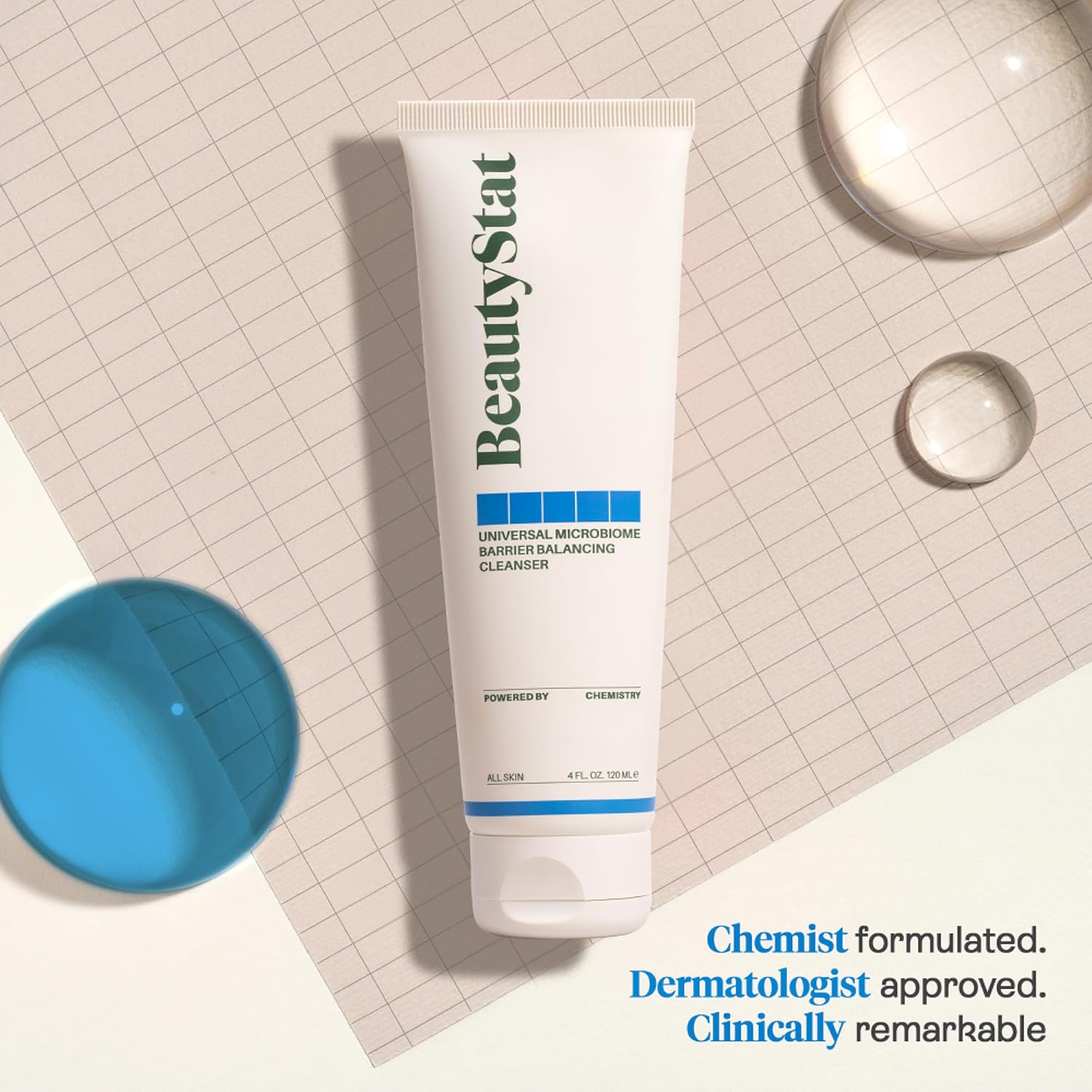 BeautyStat Universal Microbiome Barrier Repair Purifying Cleanser - Gentle Detoxifying Cleanser with Medical Grade MicroSilverBG to Protect Skin and Promote a Healthy, Radiant Glow (4oz /120ml)-FemmiqueWomen