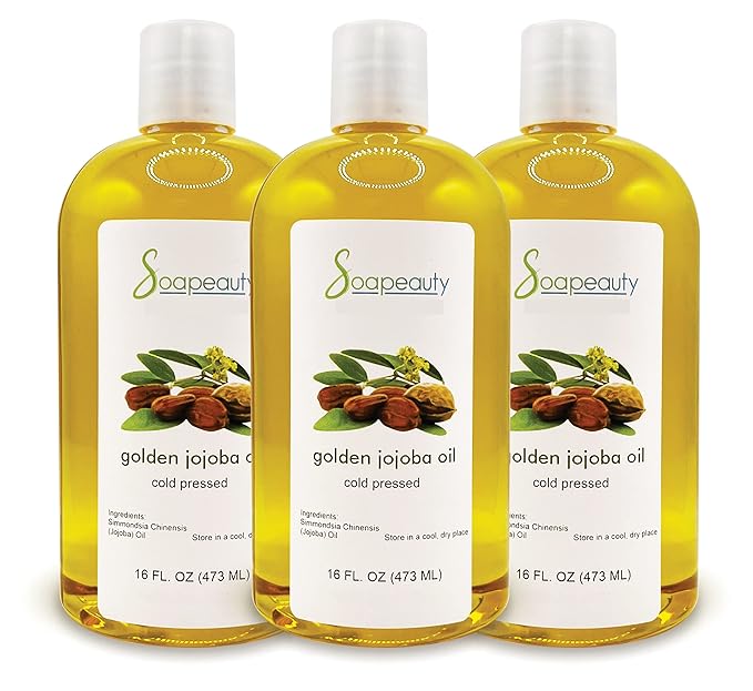 Soapeauty Golden Jojoba Oil | 100% Pure & Natural | Unrefined, Cold Pressed, Hexane Free | Moisturizing Oil for Skin, Face, Hair & Nails | 48 fl oz-FemmiqueWomen