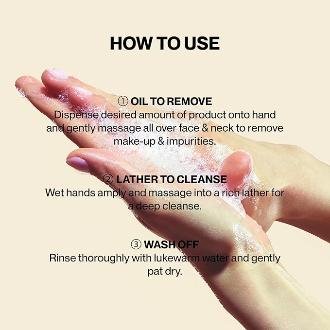 Knours. 2-in-1 Oil-to-Foam Non-Stripping Facial Cleanser, Honey & Plant Based Oils Makeup Remover Non Drying Clean Beauty (145ml 4.97 fl. oz.)-FemmiqueWomen