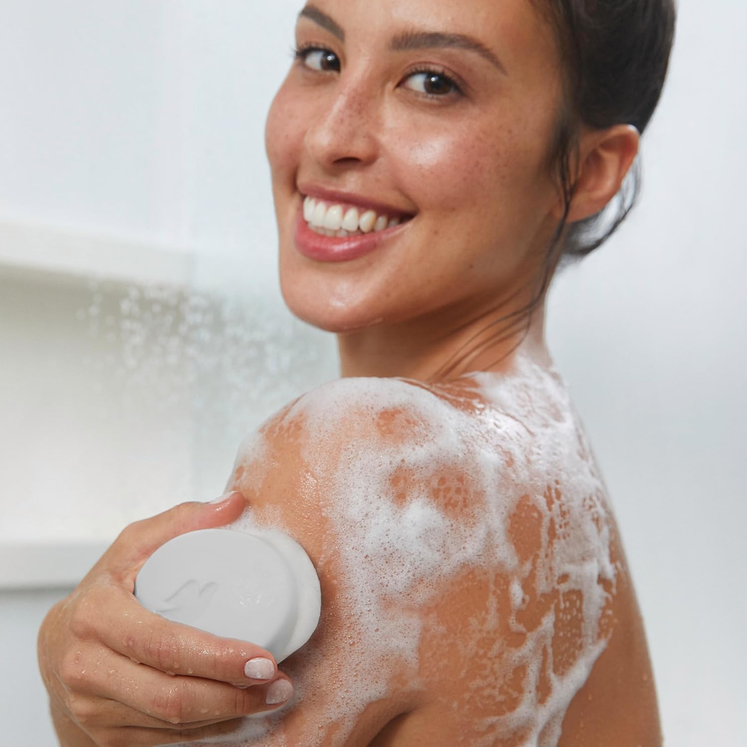 Dove Beauty Bar Soap 6 Bars Deep Exfoliating Charcoal Powder & Glycerin, for Softer, Smoother Skin, Scrubs Away Impurities 3.75 oz-FemmiqueWomen