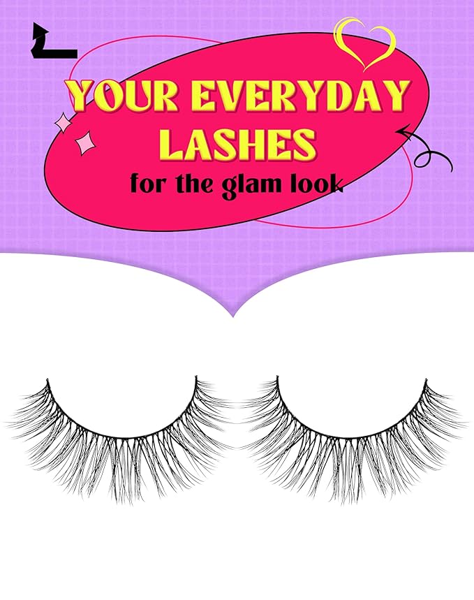 Onlyall Lashes Mink False Eyelashes Natural Wispy Lashes Soft Faux Mink Lashes Fluffy False Lashes DK72-FemmiqueWomen