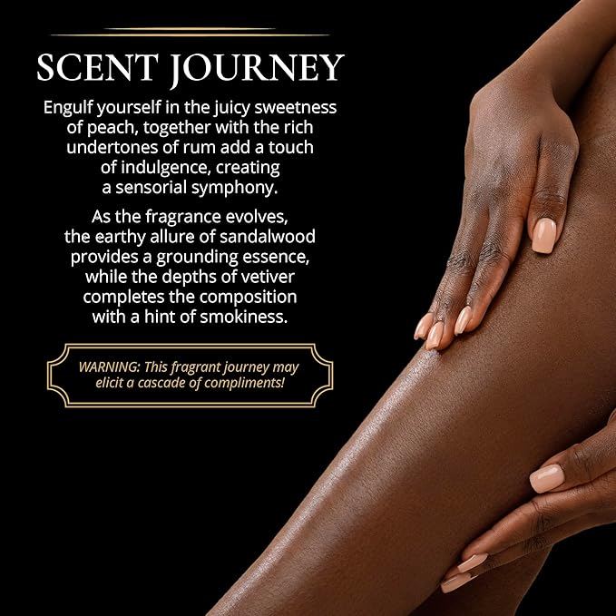 LUXURY LIFE BUTTER - Irresistibly Scented Body Butter with Hyaluronic Acid for Ultimate Moisture. Luxurious Natural Fragrance. Hydrates for a Non-Greasy Glamorous Glow, Peach Smoke, 5 oz.-FemmiqueWomen