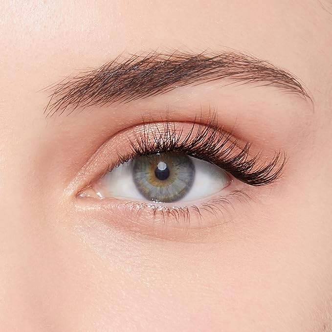 KISS imPRESS Falsies Press On Self Adhesive Eyelashes, 12mm-14mm Natural Volume Press On Lashes, Black, No Glue Needed, Invisible Band, 20 Lash Clusters & Non-Stick Applicator - Natural-FemmiqueWomen