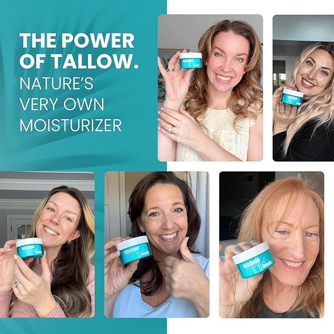 Original Tighten and Lift Cream Beef Tallow for Skin Women |Grass Fed Beef Tallow and Honey Balm for Face | Under Eye Firming Cream Tightening Lifting Sagging Skin Beef Tallow Moisturizer-FemmiqueWomen