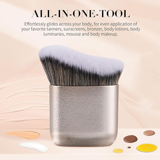 docolor Self Tanner Brush Body Makeup Brush for Flawless Face and Body Makeup, Sunless Tanner Blending Brush Body Brush for Self Tanner, Bronzer, Foundation, Vegan & Cruelty Free-FemmiqueWomen