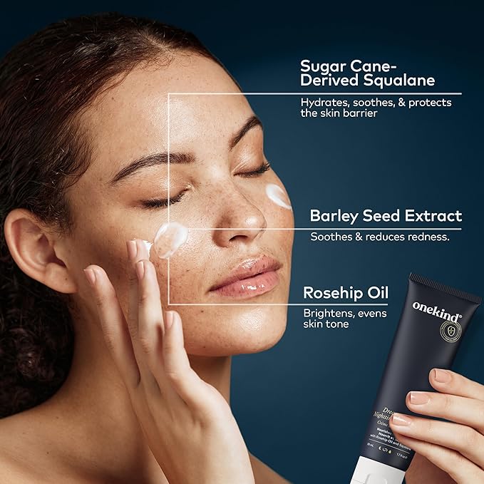 Onekind Dream Cream Night Moisturizer – Hydrating Anti-Aging Face Cream with Squalane, Rosehip & Shea Butter – Fragrance-Free, Vegan, for Dry & Sensitive Skin – 1.7 oz-FemmiqueWomen
