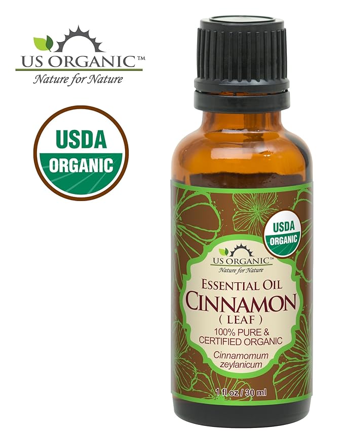 US Organic 100% Pure Cinnamon Leaf Essential Oil - USDA Certified Organic, Steam Distilled - W/Euro Dropper (More Size Variations Available) (30 ml / 1 fl oz)-FemmiqueWomen