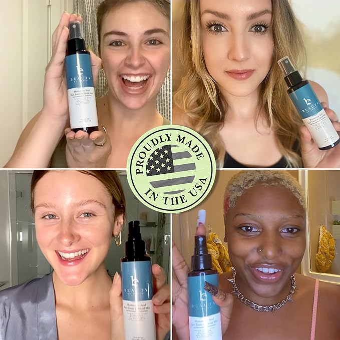 Hyaluronic Acid Toner for Face - USA Made with Natural & Organic Ingredients, Hydrating Toner with Niacinamide, Softens and Smoothes Dry & Sensitive Skin, Fragrance-Free Skin Care Spray-FemmiqueWomen