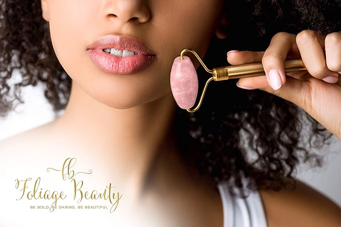 Jade Rose Quartz Roller Kit with 3 Changeable Heads | Face Facial Roller-FemmiqueWomen