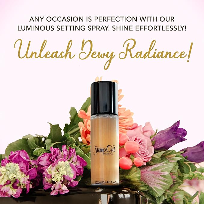 StansOut Beauty Co Bridal Glow Setting Spray | Dewy Illuminating Face Mist Fixing Spray for Makeup Finish | Long-Lasting Makeup Setting Spray for Face Paint, Dewy Finish, and Mature Skin 120ml-FemmiqueWomen