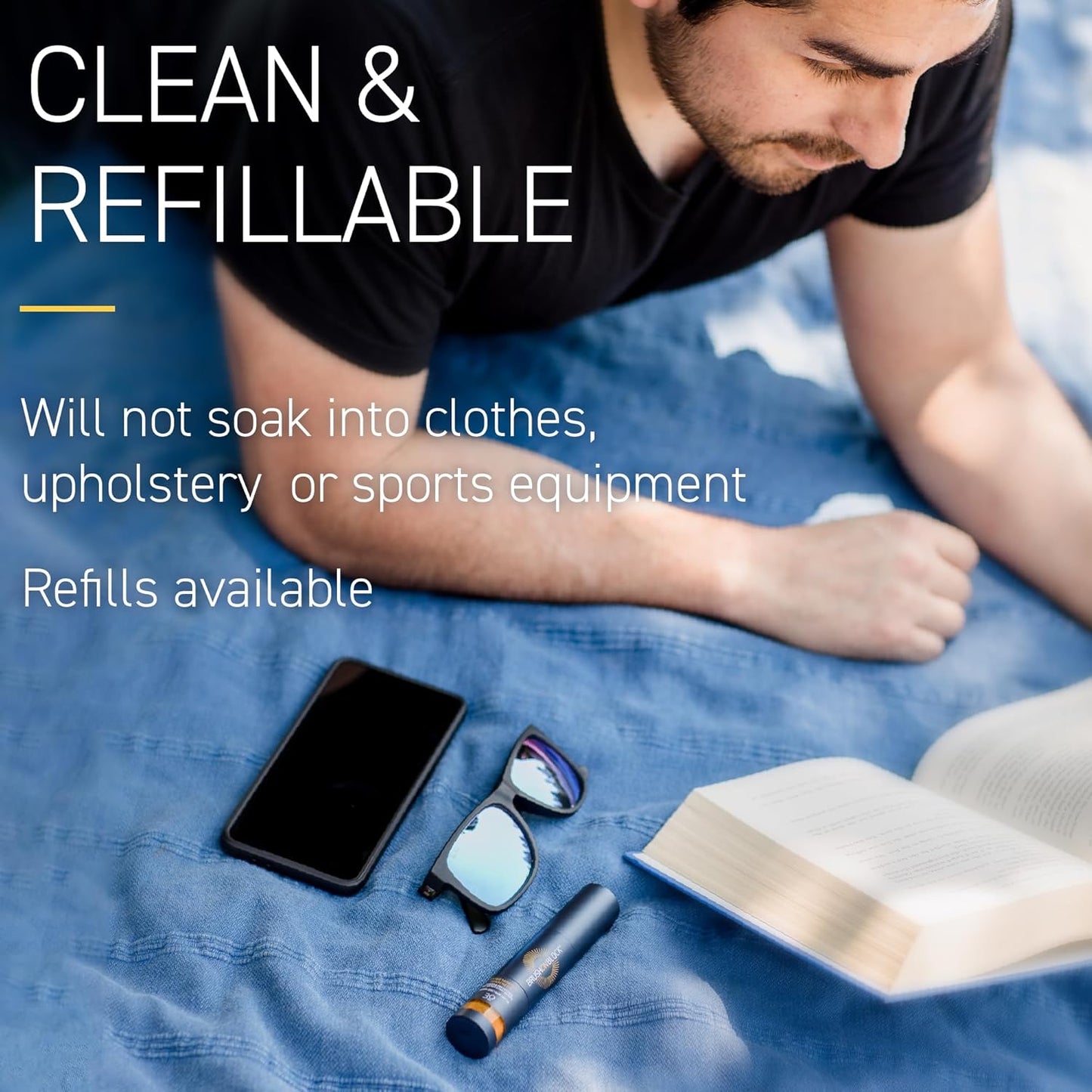 Brush On Block SPF 30 Mineral Powder Sunscreen, Touch of Tan, Refillable, Broad Spectrum, Water Resistant Face Protection, For All Skin Types, Subtle Hint of Color, Reef Friendly, Mfg in USA-FemmiqueWomen