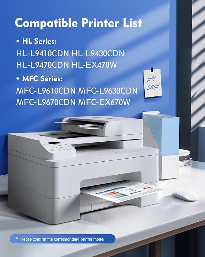 TN810 TN810XL Toner Cartridges - Standard Yield 4 Pack Replacement for TN810XL Toner TN810 Toner Compatible for MFC-L9610CDN HL-L9410CDN HL-L9430CDN HL-L9470CDN MFC-L9630CDN Printer