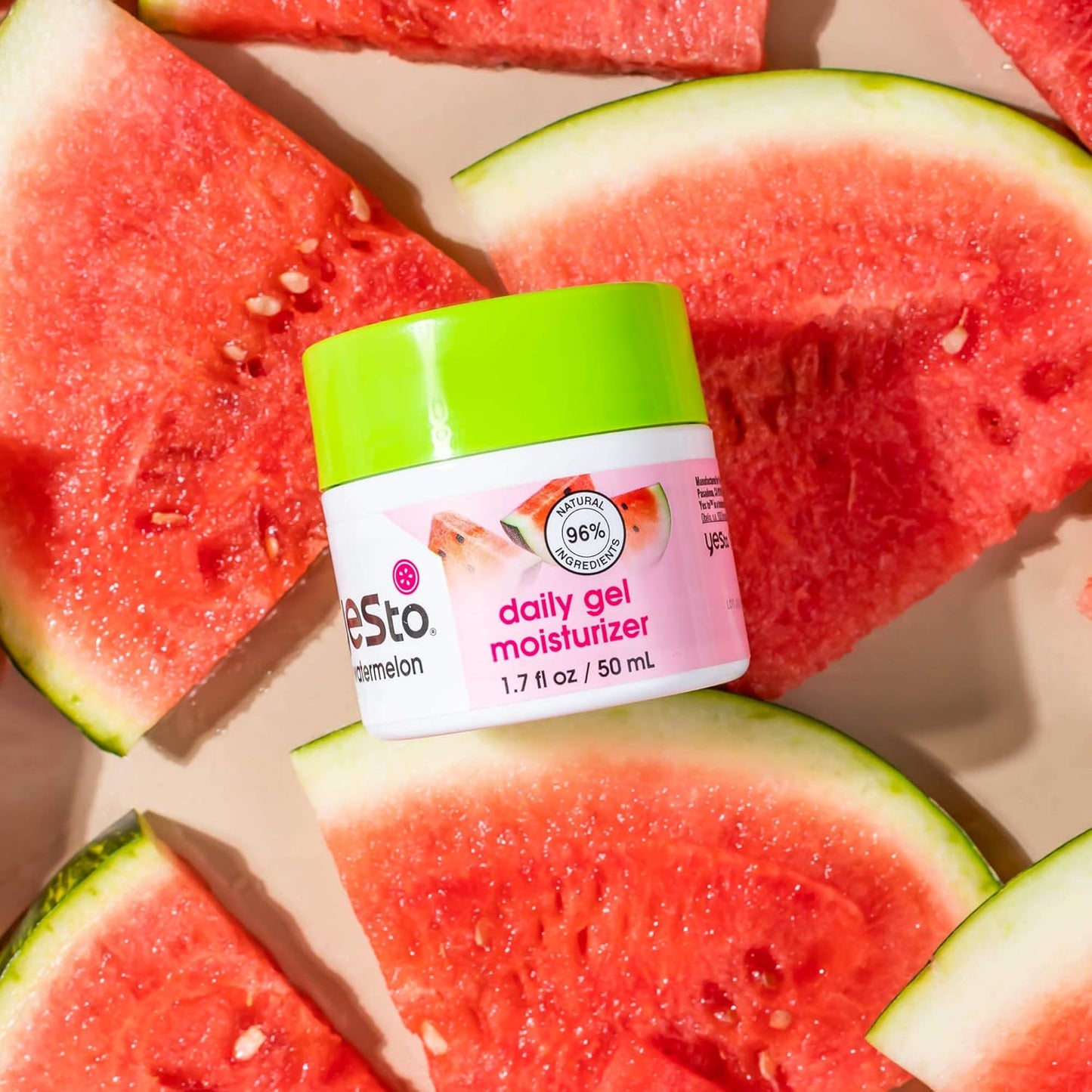 Yes To Watermelon Daily Gel Moisturizer, Skin Texture Improvement & Refreshing, Antioxidants, Sodium Hyaluronate, 1.7 Fl Oz-FemmiqueWomen