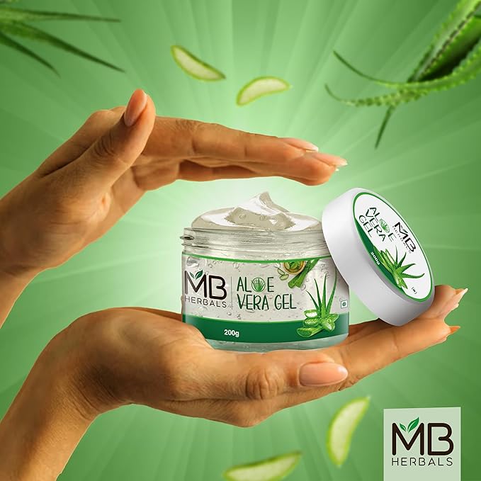 MB Herbals Aloe Vera Gel 7 oz (200 Gram) | Pure Aloe Vera Gel - No added Fragrance | For Moisturizing Skin and Scalp | Skin and Hair Care-FemmiqueWomen