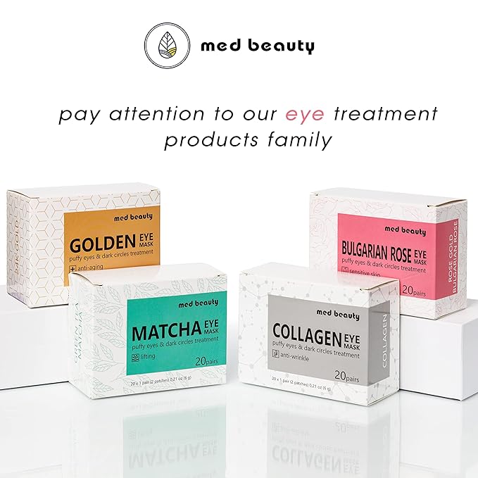24K Gold Under Eye Patches Eye Masks For Dark Circles And Puffiness with anti-aging effect 20 pairs 40 pcs [medbeauty]-FemmiqueWomen