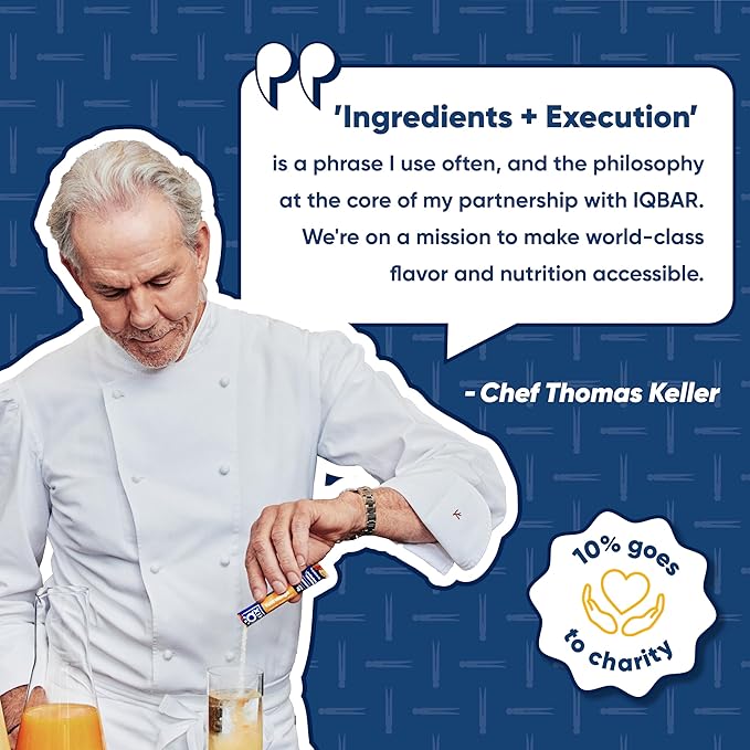 IQMIX x Chef Thomas Keller - Hydration Electrolyte Powder – 4-in-1 Formula for Hydration, Mental Clarity, Mood and Recovery – Sugar-Free, Keto, Magnesium L-Threonate, Lion’s Mane – 20 Count Yuzu Mango-FemmiqueWomen