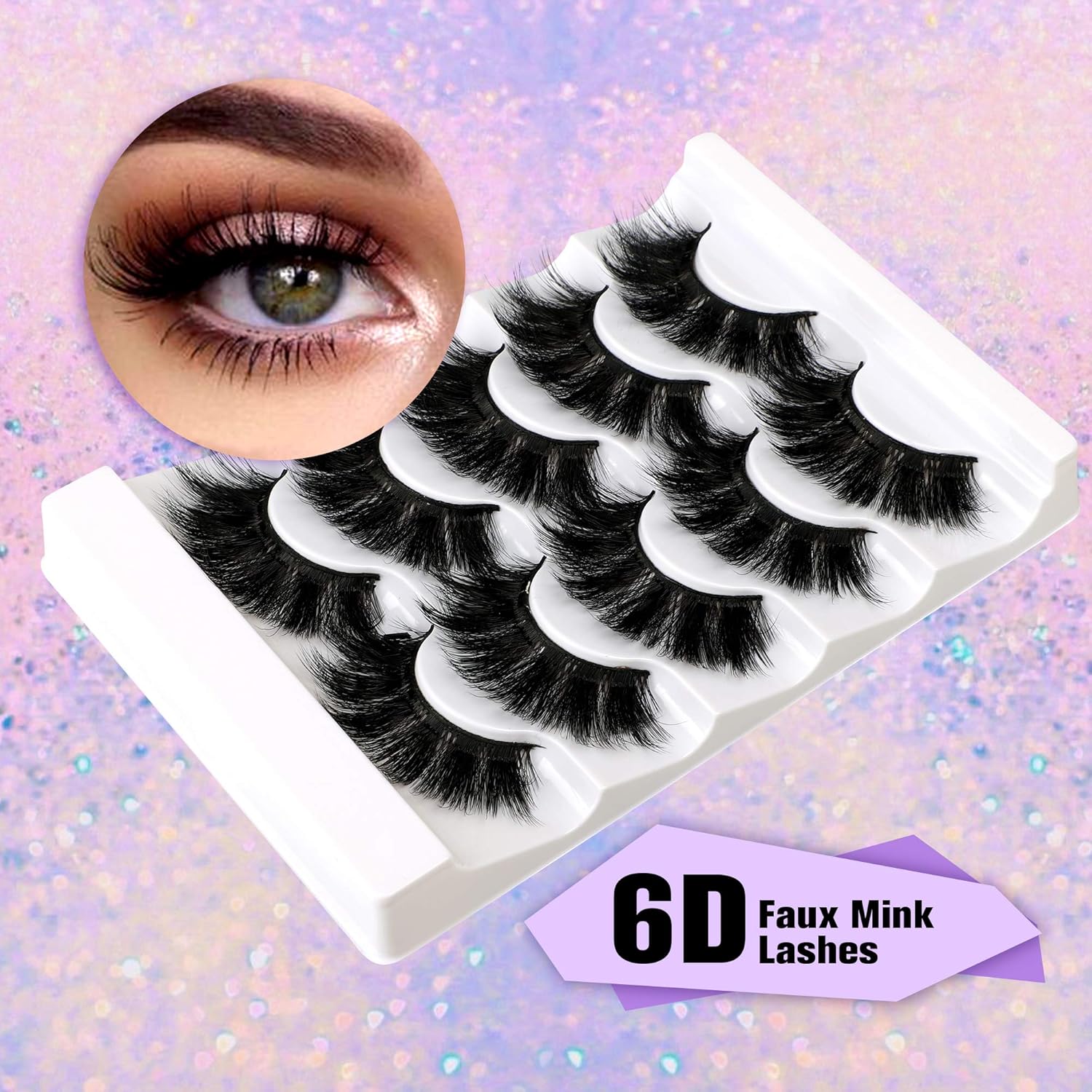 Faux Mink Eyelashes Thick Lashes Volume Dramatic False Eyelashes Luxury Volume Soft Handmade Reusable Lashes Pack-FemmiqueWomen