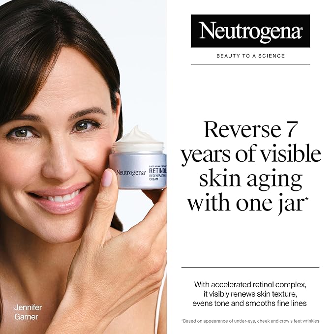 Neutrogena Rapid Wrinkle Repair Retinol Face Moisturizer, Daily Anti-Aging Face Cream with Retinol & Hyaluronic Acid to Fight Fine Lines, Wrinkles, & Dark Spots, 1.7 oz-FemmiqueWomen