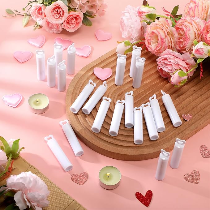100 Pcs Lip Balm Bulk Heart Shape Lip Balm Jasmine Scented Beeswax Lip Balm Moisturizing Lip Balm Add Your Own Labels for Teacher Baby Shower Coworkers Friend Gift-FemmiqueWomen