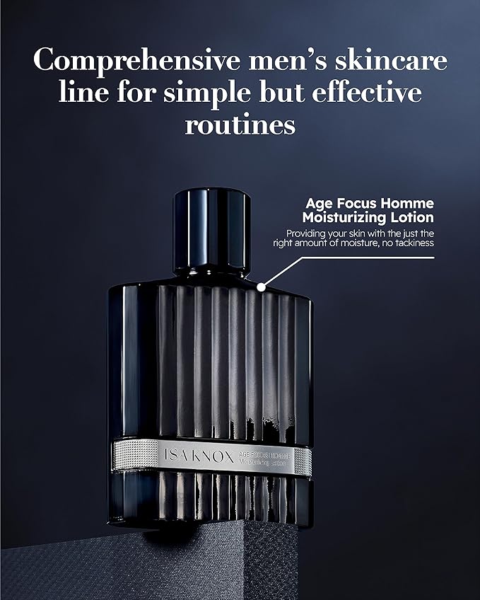 ISA KNOX Age Focus Homme (Face Emulsion, 5.1fl oz) - Hydrating Facial Moisturizer to Soothe and Moisturize Shaving-Irritated Skin for a Refreshing Sensation by LG Beauty. Niacinamide, Adenosine.-FemmiqueWomen