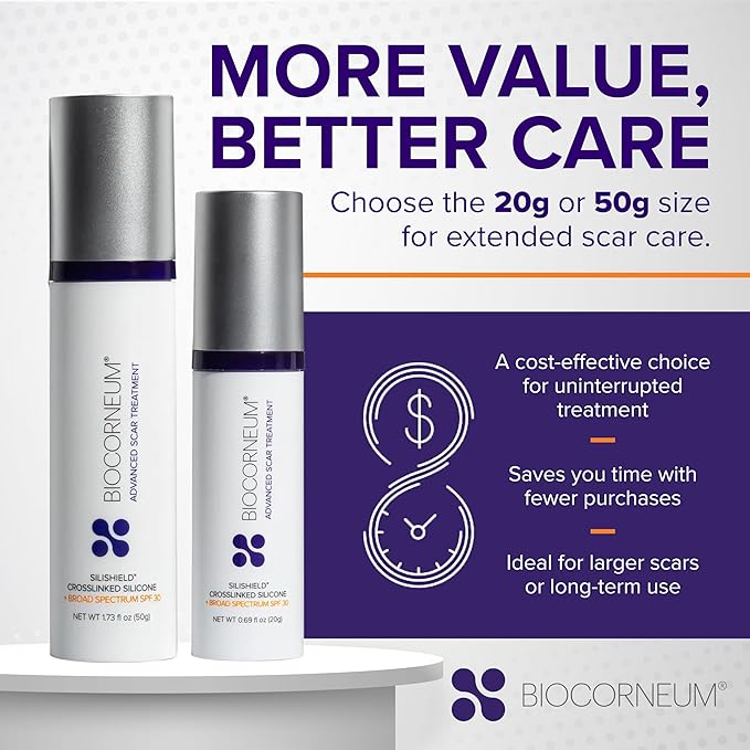 Advanced Scar Treatment with Silishield® & SPF 30 20g - Made in the USA, Fast-Drying, Water-Resistant Silicone Scar Gel - Surgeon Recommended for New & Old Scars - Suitable for Children Over 6 Months-FemmiqueWomen