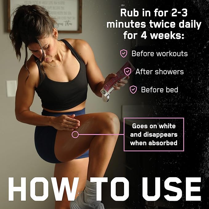 SteelFit Maximum Toning Cellulite Cream, Buns of Steel - Skin Firming & Tightening Body Lotion with Caffeine for Stretch Marks - Anti-Cellulite Remover Treatment for Booty, Thighs, Legs & Glutes-FemmiqueWomen