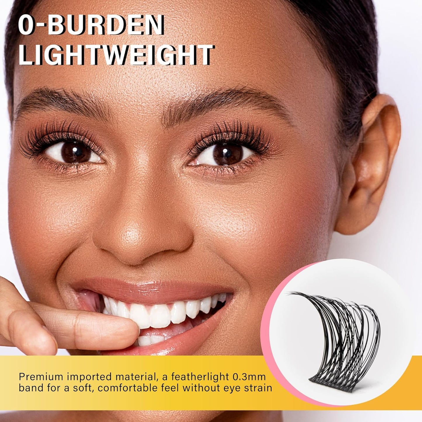 Lash Clusters 8-16mm, False Eyelashes 96pcs, Cluster Eyelash Extensions Matte Black Soft, Diy Lash Extensions D Curl Natural Lash Clusters Faux Mink Lashes Wispy（Tide,96pcs,0.07,D,8-16MIX)-FemmiqueWomen