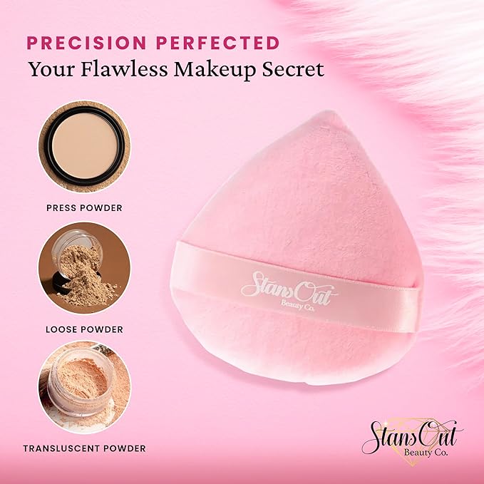 StansOut Beauty Velvet Makeup Puff Set (2-Pack) - Luxuriously Soft Powder Puffs for Seamless Face Makeup Application - Premium Quality - Perfect for Flawless On-the-Go Touch-Ups-FemmiqueWomen
