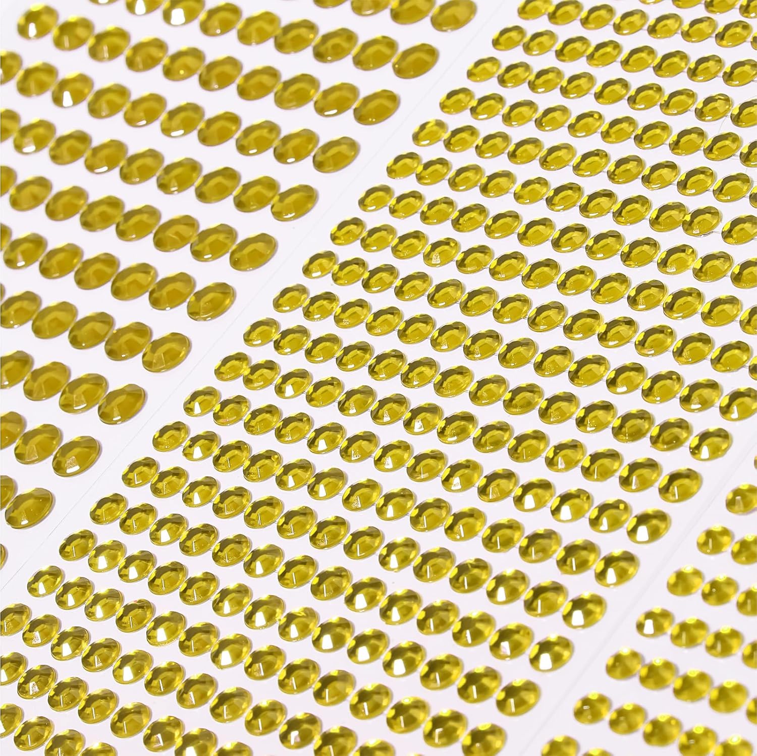 3555 Pieces Face Gem Stickers Self Adhesive Rhinestone Stickers for Crafts 3/4/5/6/8 MM Face Jewels Stickers Diamond Nail Gems Stick on for Face Eye Hair Body Makeup DIY Craft 5 Sizes-FemmiqueWomen