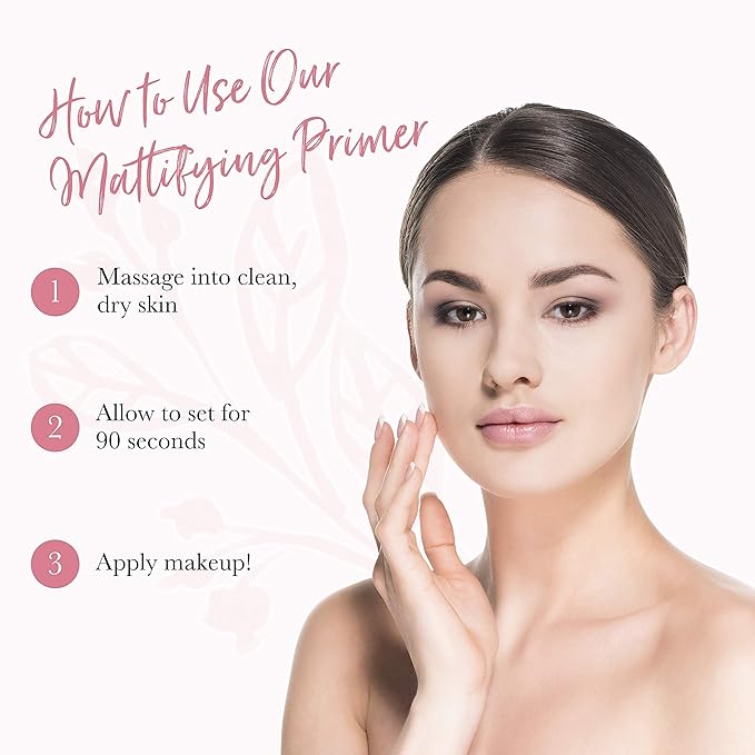 100% PURE Mattifying Face Primer Plumping Makeup Base & Moisturizer with Anti-Aging Seaweed Collagen - Long-Lasting Matte Pore Diminishing Cosmetics Prep, Flawless Smooth Skin Hydration - 1 oz-FemmiqueWomen
