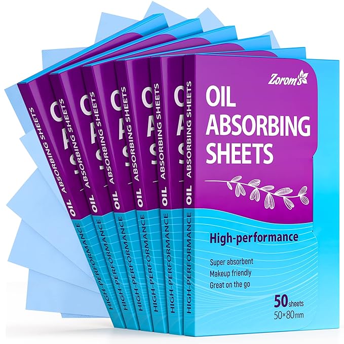 Premium Oil Absorbing Sheets for Face - 6 pack (300 sheets) - Makeup Friendly Oil Blotting Sheets for Face - Blotting Papers for Face with Oily Skin-FemmiqueWomen