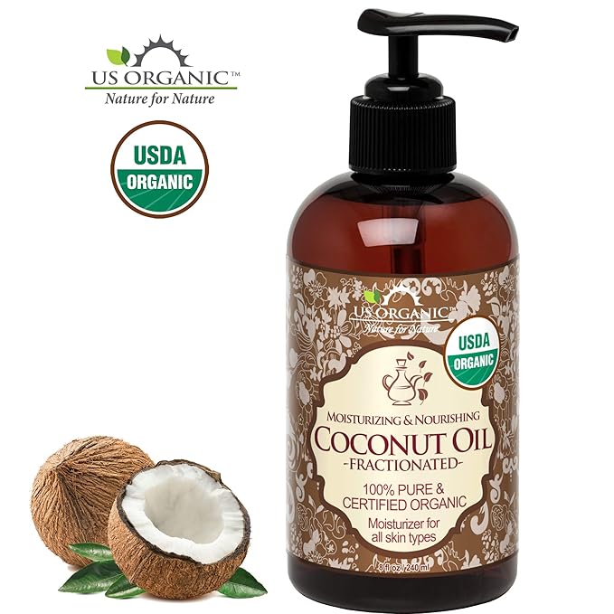 US Organic Fractionated Coconut MCT Oil (Liquid Coconut Oil), USDA Certified Organic, Non-GMO, Perfect for massage, carrier oil for DIY blends, Hair, Skin care. 100% Pure, Hexane-Free (8 oz)-FemmiqueWomen