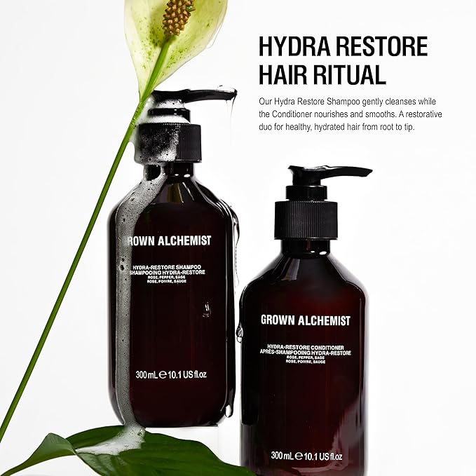 Grown Alchemist Hydra-Restore Rose Black Pepper & Sage Gentle+Moisturizing Daily Shampoo, 300mL-FemmiqueWomen