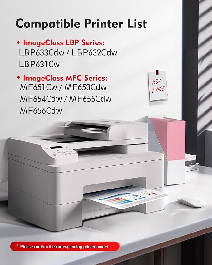 067H 067 Toner Cartridge Set MF654Cdw MF656Cdw - High Yield Replacement for Canon 067, for Canon MF656cdw Toner Cartridges, for Color ImageClass MF656Cdw LBP632Cdw MF654Cdw MF653Cdw LBP633Cdw (4 Pack)