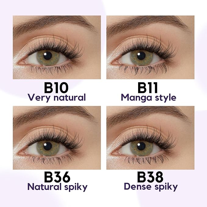 GAQQI Bottom Lash Clusters Natural Bottom Lashes Clear Band, DIY Lash Extensions Lower Lashes, Soft & Comfortable Thin Band Bottom Eyelashes Wispy Daily Style 5mm+6mm 48pcs(B10)-FemmiqueWomen