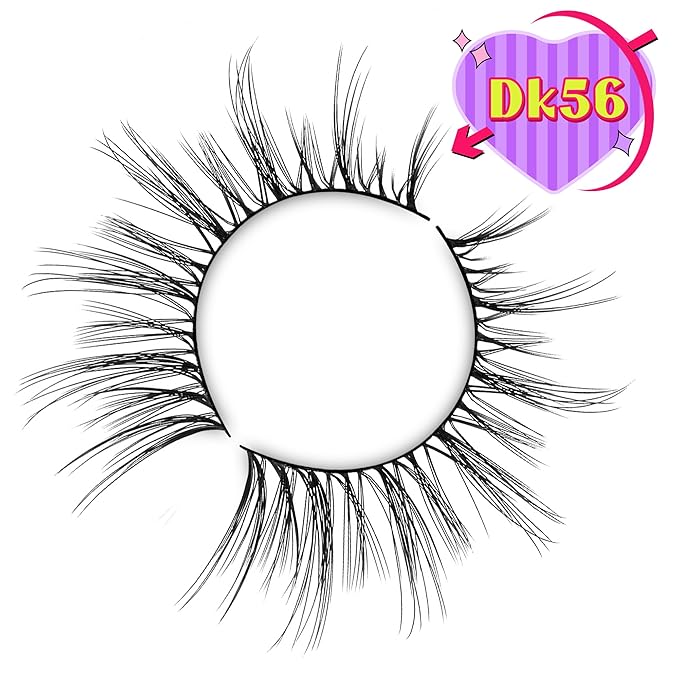 Onlyall Wispy Lashes - Natural Flared False Eyelashes, Soft Fluffy, 7 Pairs DK56-FemmiqueWomen