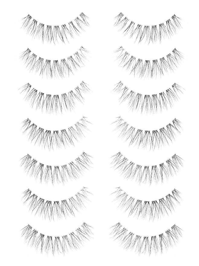 Wispy Lashes Natural Look False Eyelashes 13MM Eye Lash Pack 3D Volume Fake Eyelashes 7 Pair Siligli-FemmiqueWomen