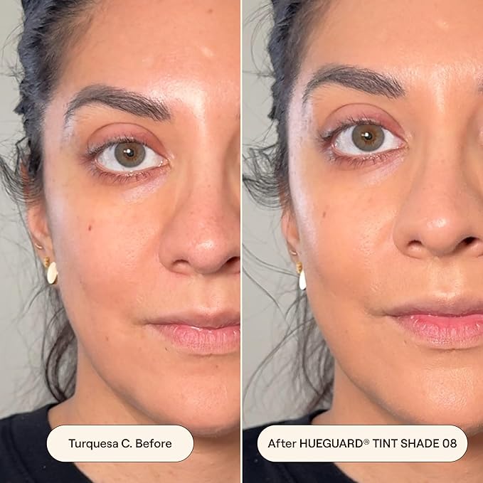Live Tinted Hueguard Skin Tint SPF 50 - Tinted Mineral Sunscreen with Light-Medium Buildable Coverage With a Hydrating and Radiant Finish - Water and Sweat Resistant, 1.35 fl oz - Shade 08-FemmiqueWomen